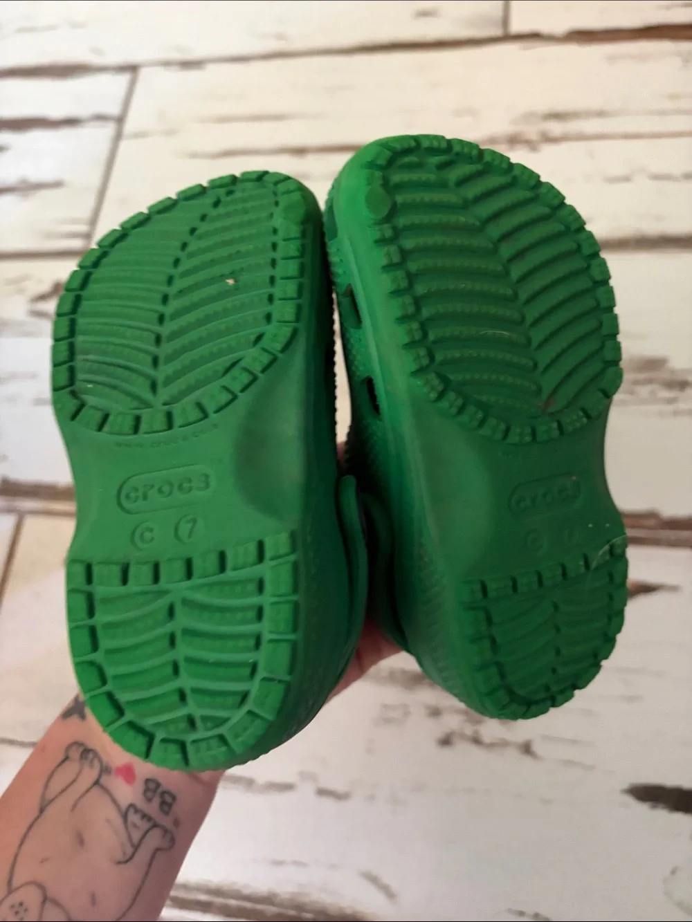 Kids Green Clog Shoes with Toy Story Charms